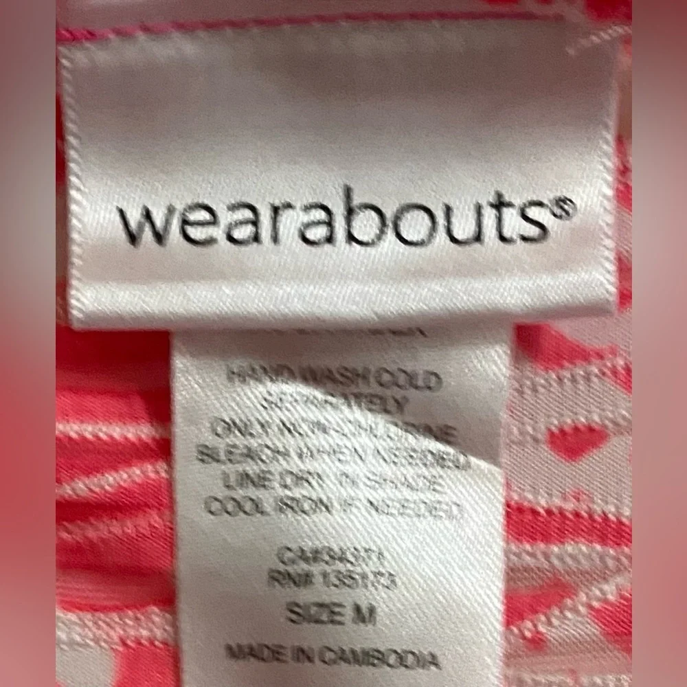 WEARABOUTS..WOMENS Red and White Sleeveless Cover-up